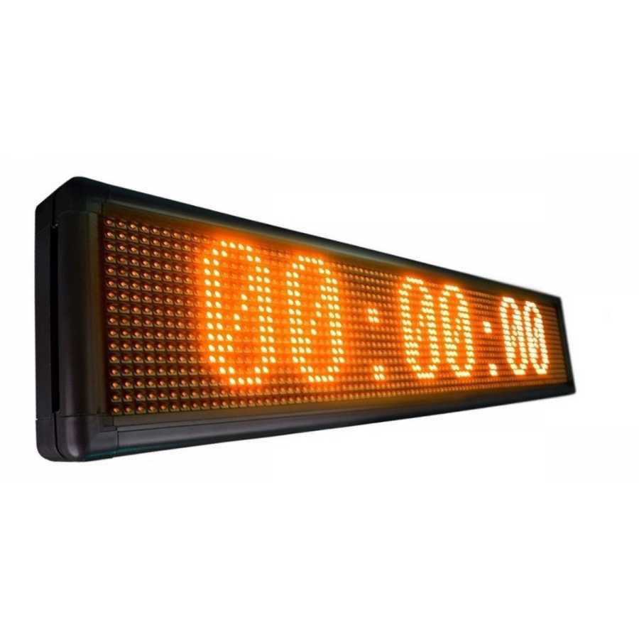 Painel De Led Cron metro Letreiro Luminoso 71cm X 23cm Uso