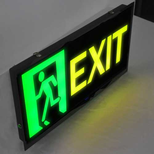 Placa De Led Exit Saída de Emergência 44x24cm Letreiro 